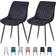 MCC Direct Leisure Velvet Elle Black Kitchen Chair 85cm 2pcs