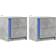 vidaXL Engineered Wood Concrete Gray Nachttisch 34x43cm