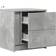 vidaXL Engineered Wood Concrete Gray Bedside Table 34x43cm