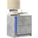 vidaXL Engineered Wood Concrete Gray Bedside Table 34x43cm