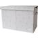 3 Sprouts Recycled Fabric Folding Storage Chest Blueberry Taupe