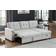 Lilola Home Lucca Sleeper Sectional Light Gray Sofa 84" 3 Seater