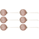 Scandi Living Holiday Baubles Rose Gold Christmas Tree Ornament 6pcs