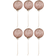 Scandi Living Holiday Baubles Rose Gold Christmas Tree Ornament 6pcs