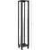 Carryhome Virtine Black Glass Cabinet 33x189cm