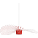 Petite Friture Vertigo Vermillon/White Pendellampa ∅ 140cm