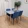 Kosy Koala Wooden Grey/Blue Dining Set 70x120cm 5pcs