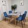 Kosy Koala Wooden Grey/Blue Dining Set 70x120cm 5pcs