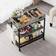 Gaomon Tier Bar Cart Retro Grey Trolley Table 35x18.1"