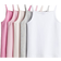 H&M Girl's Jersey Vest Tops 5-pack - Pink/White