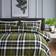 The Lyndon Company Cotton Chequered Duvet Cover Green