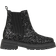 Angulus Glitter Chelsea Boot on Track Sole - Black