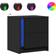 vidaXL LED Black Sängbord 34x43cm