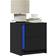 vidaXL LED Black Bedside Table 34x43cm