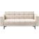 Beliani Fabric Tufted Beige Alnes Sofa 184cm 3 Seater