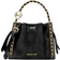 Michael Kors Mina Small Suede Logo Chain Crossbody Bag - Black