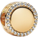 Pandora Engravable Sparkling Button Charm - Gold/Transparent