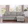Ebern Designs Dishaan Convertible Sleeper Light Gray Sofa 84" 3 Seater
