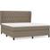 vidaXL Ramsäng Med Madrass 160x200 cm Taupe Kontinentalsäng