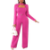 Shein BamGleam Shien Slayr Stretch Round Neck Long Sleeves Jumpsuit-Magenta