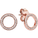 Pandora Sparkling Circle Stud Earrings - Rose Gold/Transparent