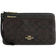 Coach Double Zip Wallet In Signature Canvas - Gold/Walnut/Black