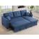 Latitude Run Lucenia Blue Sofa 81.5" 3 Seater