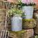 Ivyline Galvanised Milk Churn Planter L33 x W28 x H43 cm
