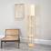 ValueLights Elsa Natural/White Floor Lamp 152cm