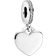 Pandora Engravable Heart Tag Dangle Charm - Silver/Transparent