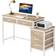 Tribesigns Industrial PC with Storage LIght Walnut Writing Desk 17.7x51.2"