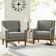 Wade Logan Arshanti Gray/Brown Armchair 34.2"