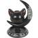 Something Different Black Cat & Moon Backflow Incense Burner Black Candlestick 15.5cm
