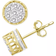 Macy's Cluster Stud Earrings - Gold/Silver/Diamonds