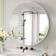 Uniq Oslo Round white/Silver Vægspejl 50cm