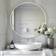 Uniq Oslo Round white/Silver Vægspejl 50cm