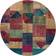 RugVista Patchwork Brun, Svart, Röd 250cm