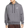 Nike Sportswear Club Fleece Pullover Hoodie - Charcoal Heather/Anthracite/White