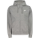 NIKE Sportswear Club Fleece Men's Full Zip Hoodie - Dark Grey Heather/Matte Silver/White