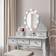 CARME Ruby Rozanna Grey Dressing Table 40x80cm 2pcs