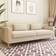Mercer41 Deondry Beige Sofa 85.6" 3 Seater