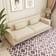 Mercer41 Deondry Beige Sofa 85.6" 3 Seater