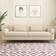 Mercer41 Deondry Beige Sofa 85.6" 3 Seater