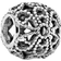 Pandora Beaded Openwork Flower Charm - Silver