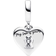 Pandora Heart & Keyhole Double Dangle Charm - Silver/Red/Transparent