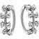 Pandora Sparkling Bow Row Hoop Earrings - Silver/Transparent