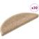 vidaXL Stair Mats Self-adhesive Sisal-Look 56 x 17 x 3 cm Sand 30 pcs Brown