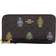 Coach Cosmic Long Zip Around Wallet In Signature Canvas With Robot Print - Gold/Walnut Multi