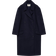 Stradivarius Long Double Breasted Coat - Navy Blue