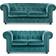 Furnishings For Less UK Ashbourne Teal Sofa 206cm 2pcs 2 Seater, 3 Seater